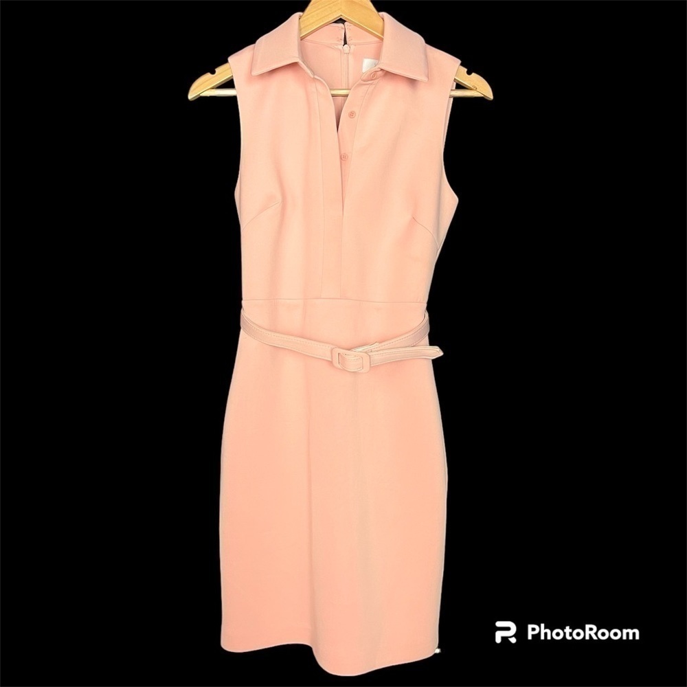 Belle Badgley Mischka Sleeveless Collared‎ Midi Dress Size 0 Women